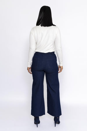 Carraig Donn Wide Leg Jeans in Denim