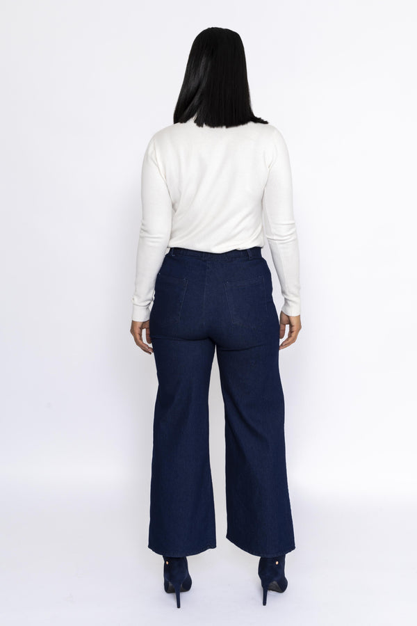 Carraig Donn Wide Leg Jeans in Denim