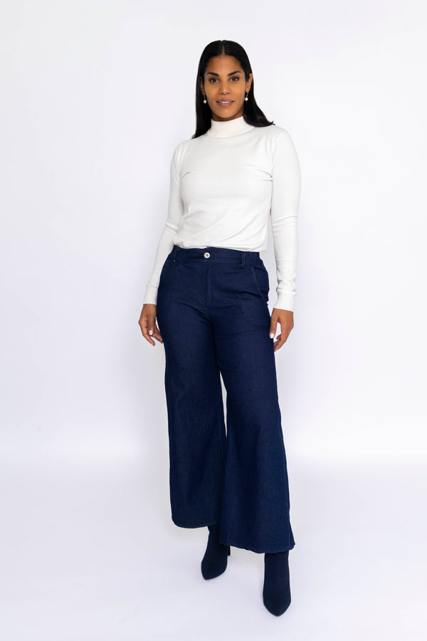Carraig Donn Wide Leg Jeans in Denim