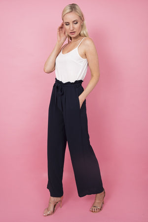 Carraig Donn Wide Leg Trousers in Navy