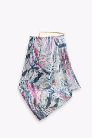 Carraig Donn Wild Flower Scarf in Blue