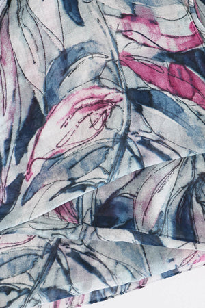 Carraig Donn Wild Flower Scarf in Blue