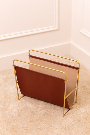 Carraig Donn Wood & Gold Magazine Rack