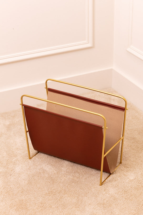 Carraig Donn Wood & Gold Magazine Rack