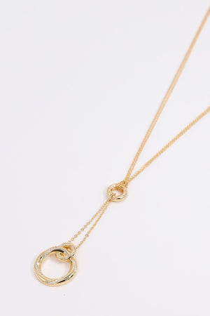 Carraig Donn Wrapped Diamante Necklace in Gold