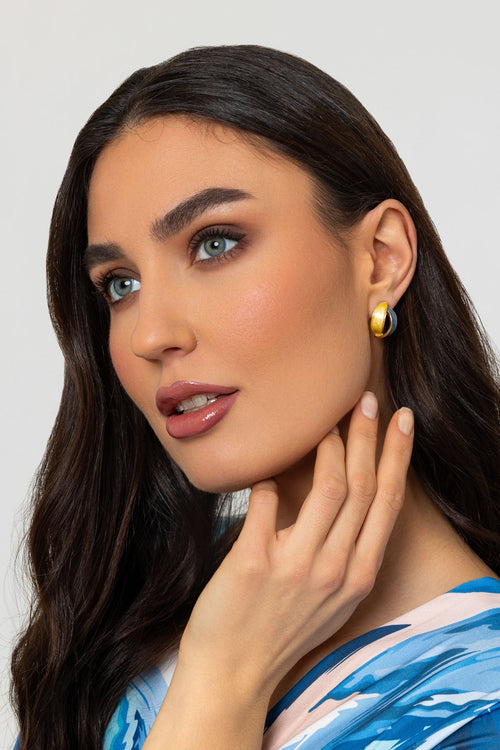Yellow and Grey Earrings