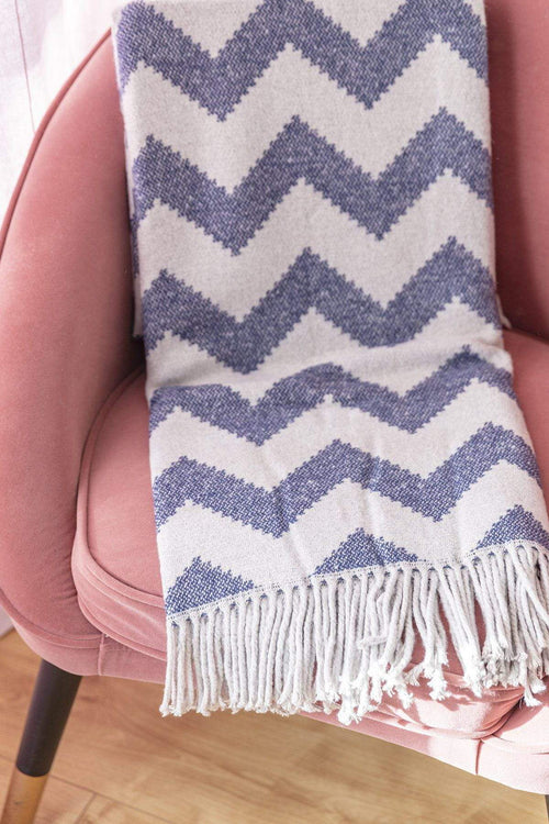 Ziggy Throw 127x178cm in Navy and Grey