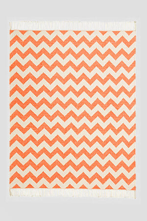 Carraig Donn Ziggy Throw 127x178cm in Orange and Grey